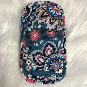 Vera Bradley Teal Floral Quilted Glasses Pouch